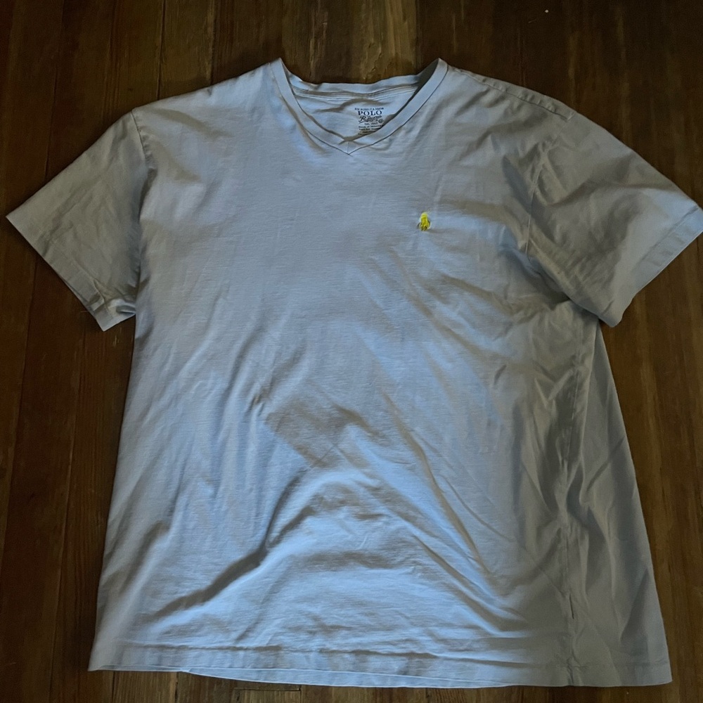 mens polo ralph lauren v neck. Xl. Carolina blue.
